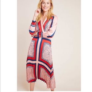 Scotch and Soda Pink Pleated Midi Dress XS